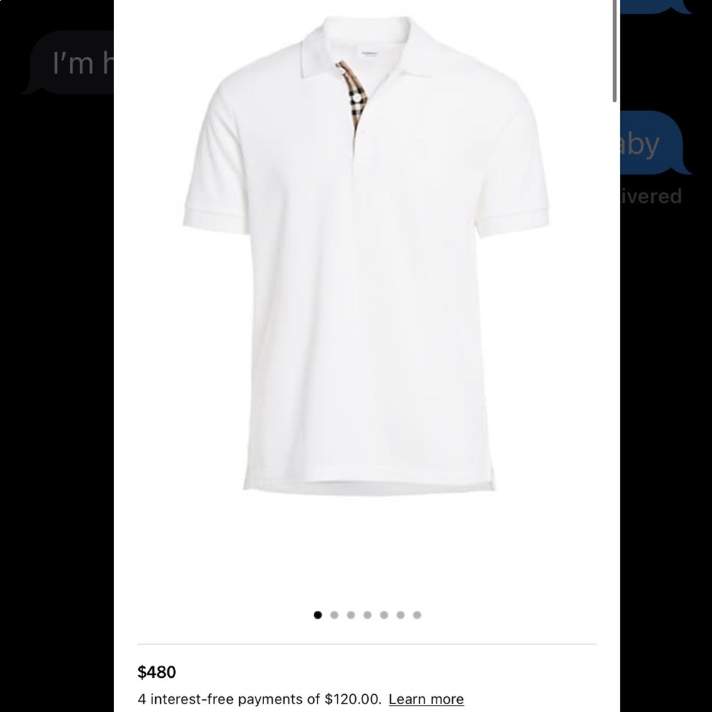Burberry men polo shirt size large